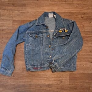 Vintage Mickey Mouse Embroidered Denim Jacket - Blue